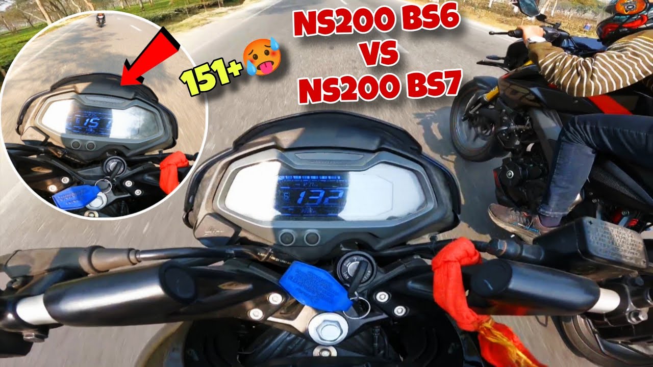 NS200 bs7 vs NS200 bs6 Drag race 🥵 151+ on NS200 Hyper sunday ride 🚀