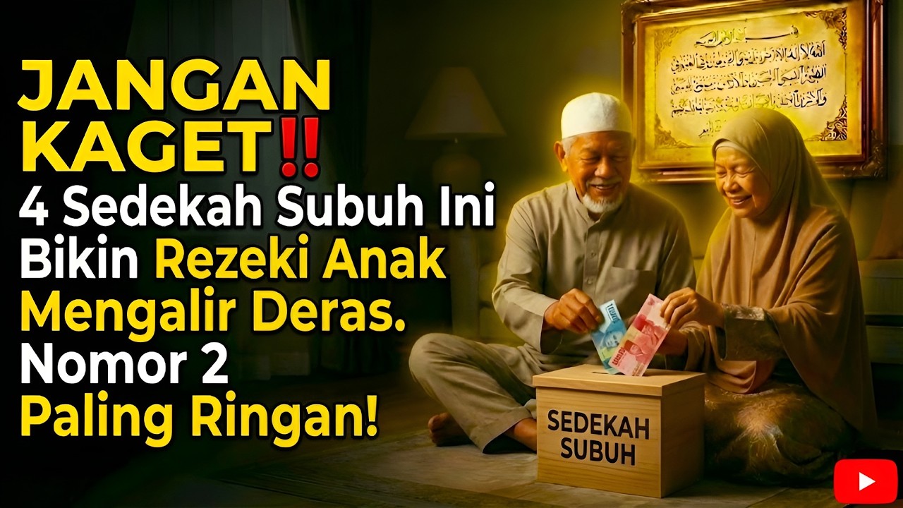 JANGAN KAGET‼️ 4 Sedekah Subuh Ini Bikin Rezeki Anak Mengalir Deras. Nomor 2 Paling Ringan!