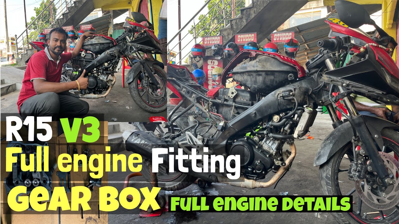 R15 Full Engine Fitting||Gear Box Fitting||Full Engine fitting R15|Full Engine repair #Yamaha R15#V3