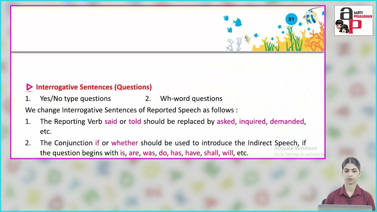 Ch 19 | Aarti Prakashan | Grammar | Class 6 | Direct and Indirect Speech | For children