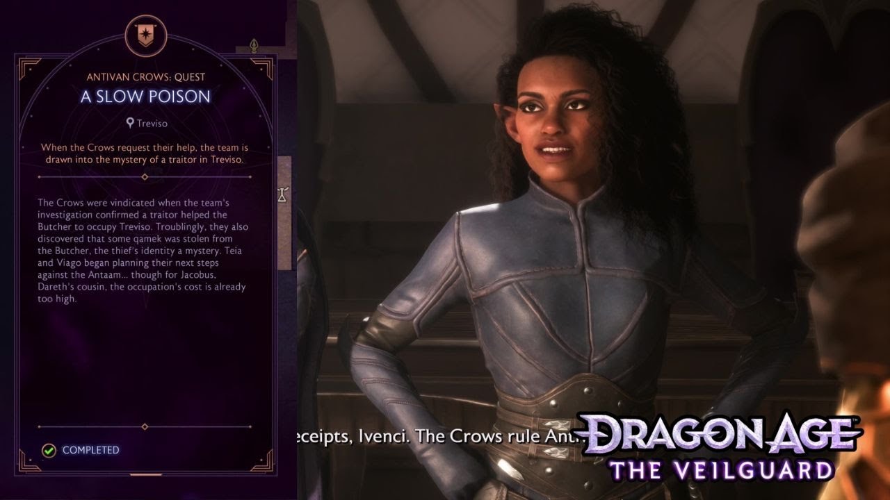 Dragon Age Veilguard A Slow Poison Quest 【Antivan Crows Quest】