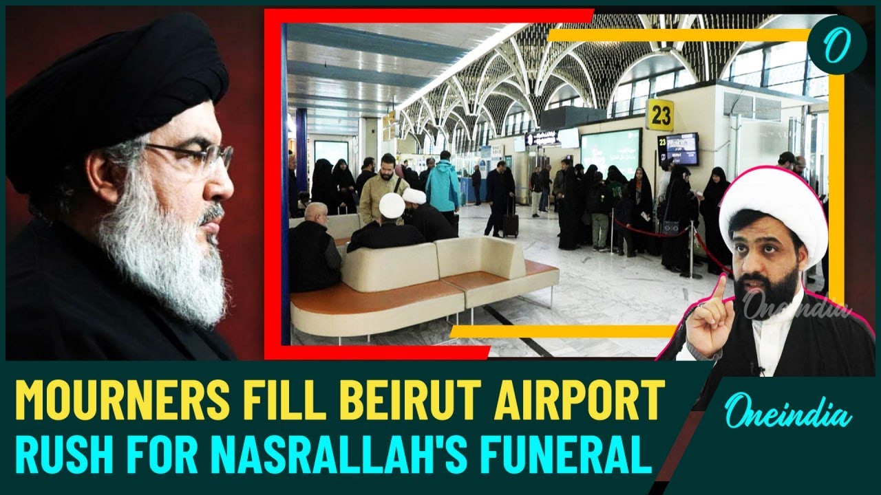 Hassan Nasrallah Funeral: Baghdad Airport Crowded as Emotional Hezbollah Supporters Rush to Beirut