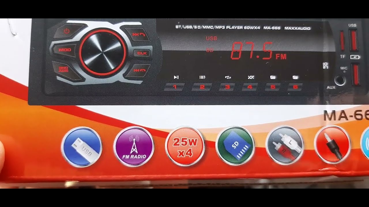 unbox r&aacute;dio player maxxaudio MA-666