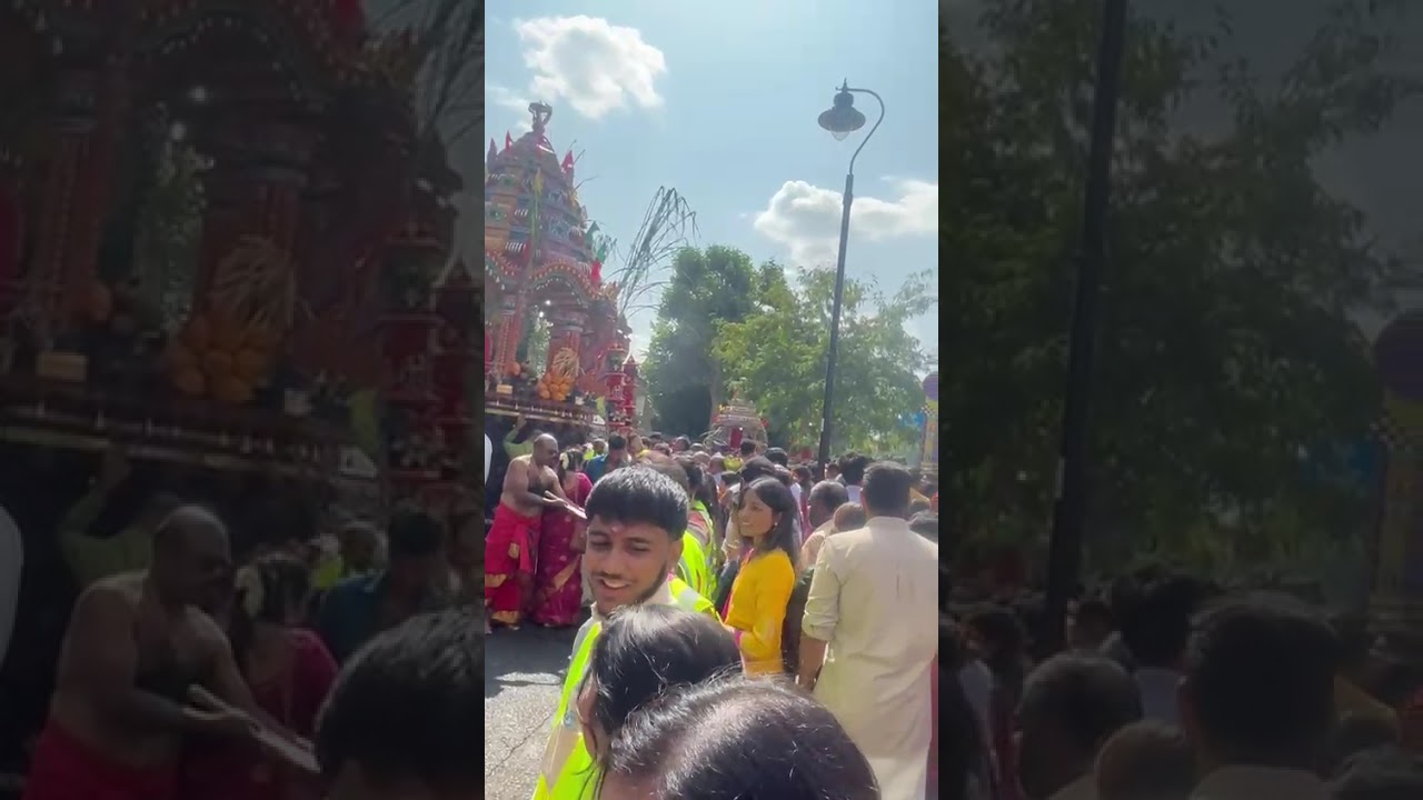 Chariot Festival Kanagha Thurkkae Amman Temple Ealing borough of London #uk 
