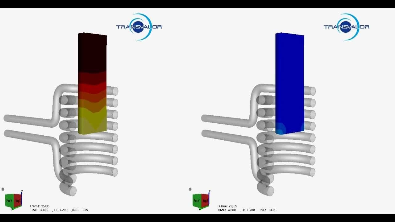 Induction heating simulation - Nickel based alloy heating - SIMHEAT&reg;