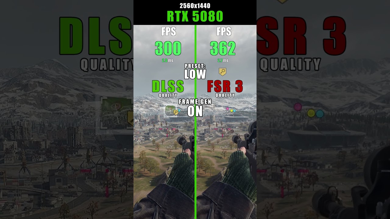 FRAME GEN | DLSS Q vs FSR 3 Q | LOW | Verdansk 2025 - RTX 5080 - 1440p PC - Benchmark #rtx5080