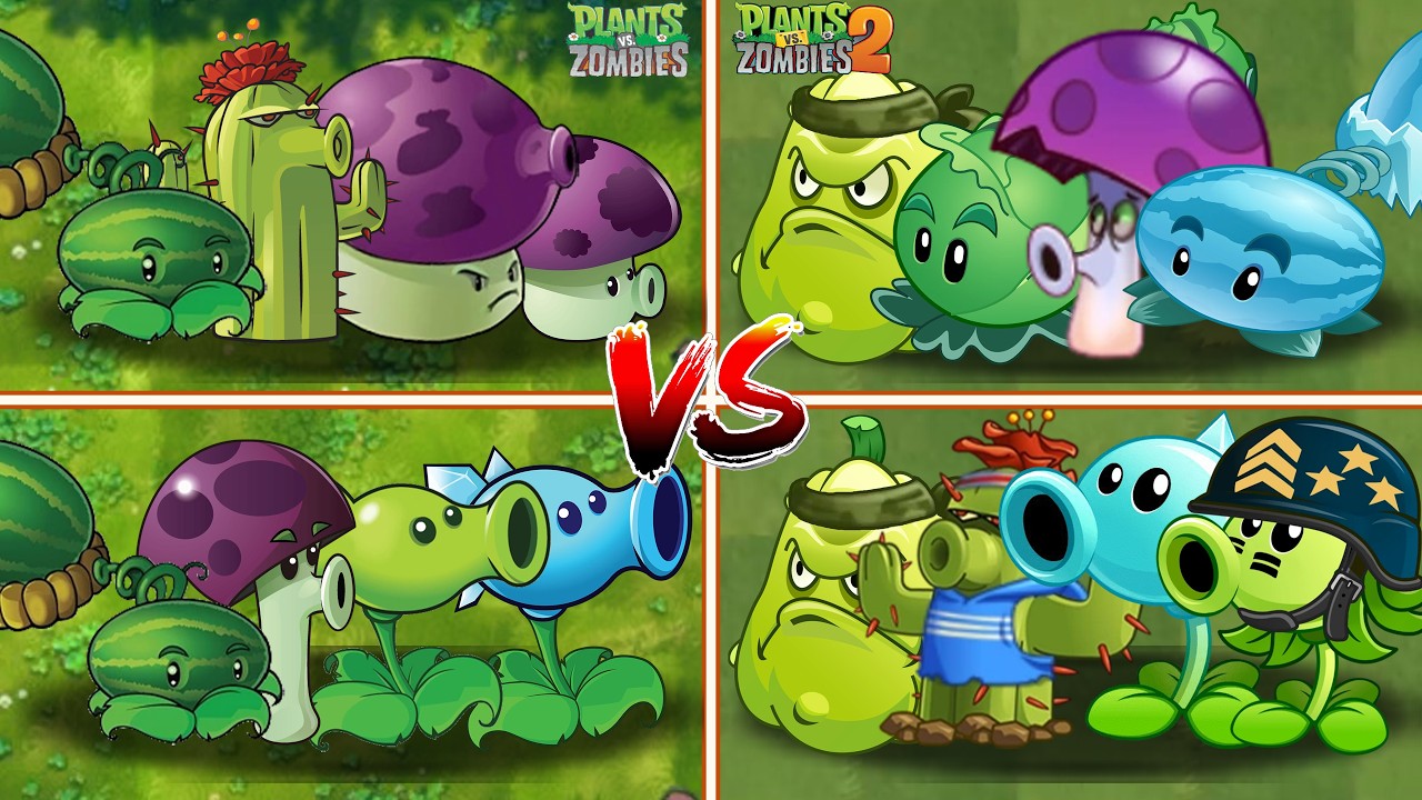 PVZ FUSION VS PVZ 2 - 4 Plant Team Vs Zombie Team - p49 - Who will win ? #gameplay #plantsvszombies2