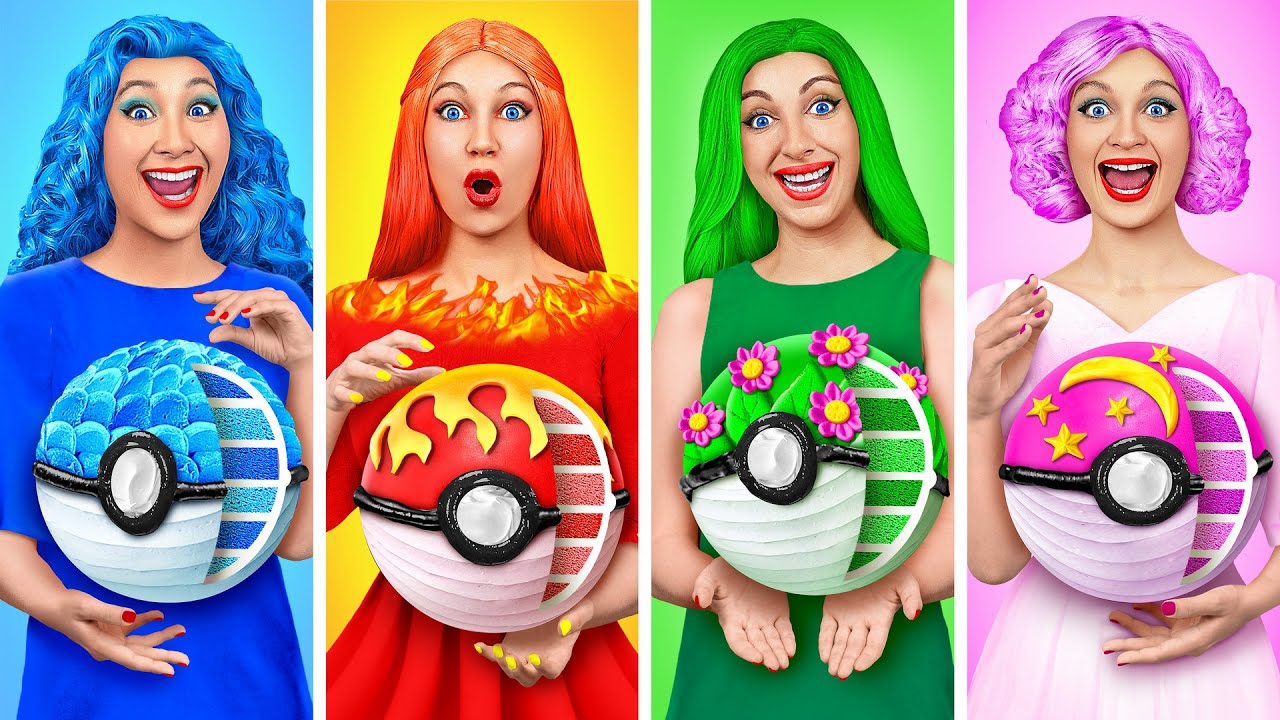 Vuurmeisje, Watermeisje, Haarmeisje en Aardemeisje | Pokémon in Het Echt Multi DO Smile