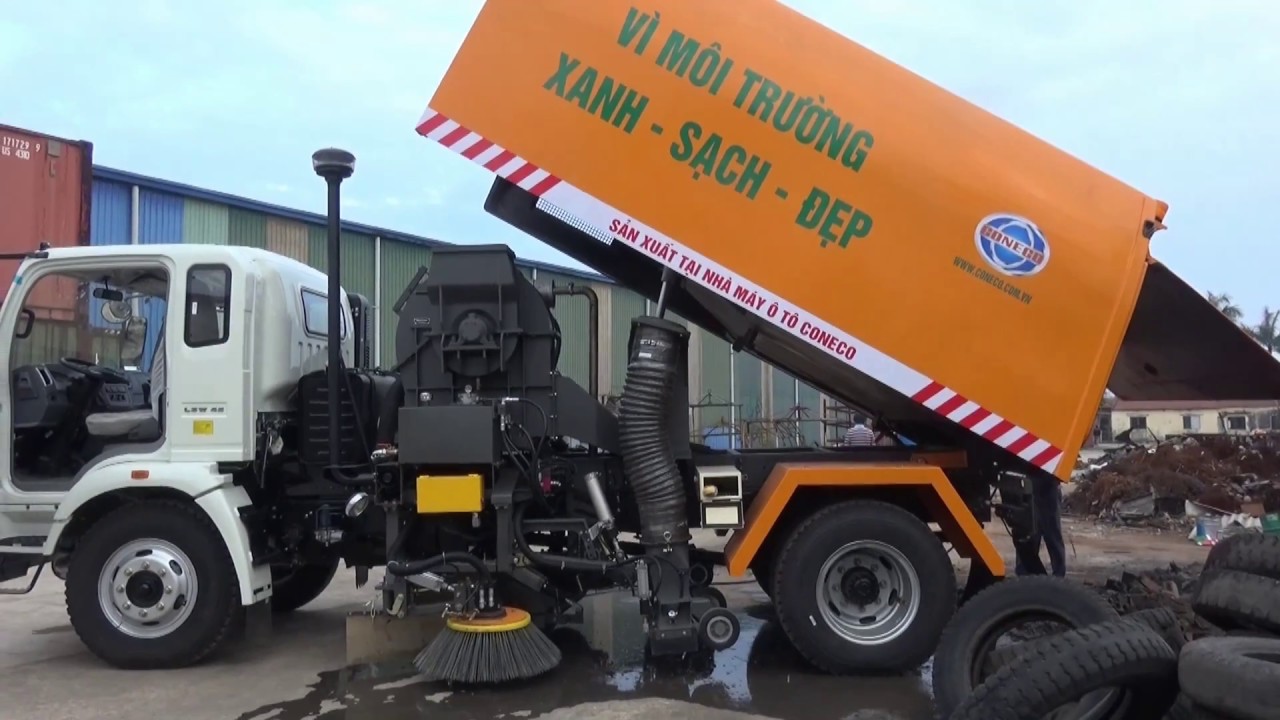 VÂN HÀNH XE QUÉT - HÚT ĐƯỜNG HOWO - SẢN XUẤT - TỔNG CT  CONECO AN THÁI