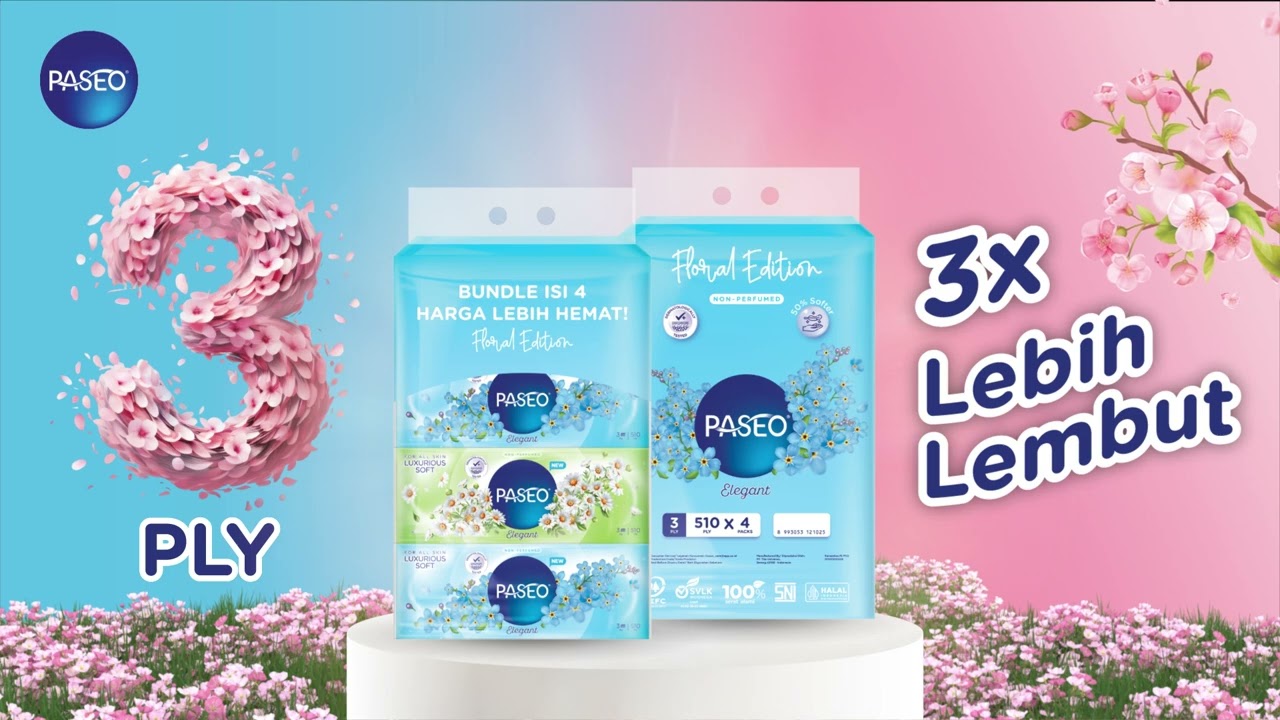 Paseo Elegant Facial Tissue 510 Ply MultiPack
