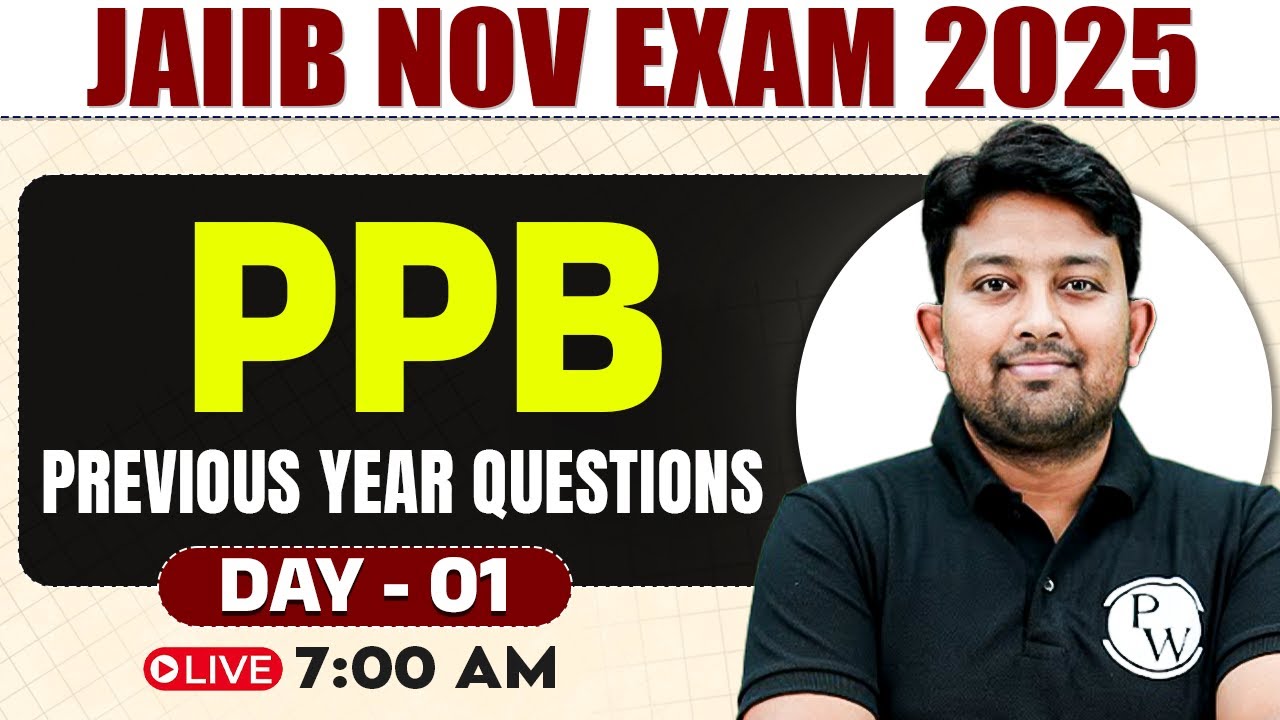 JAIIB Exam Preparation | JAIIB PPB Previous Year Questions -1 | PPB JAIIB 2025 | by Arvind Sir