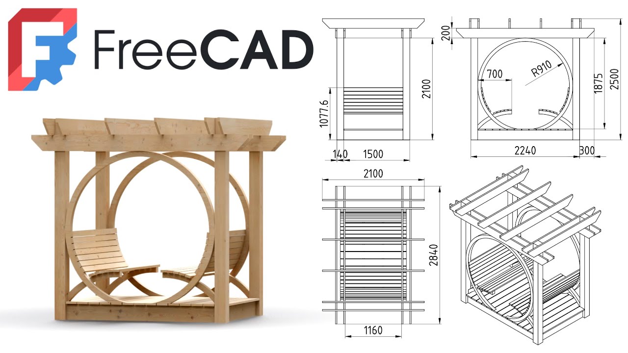 Freecad 1.0 - Multiple Parts Assembly Tutorial - Woodworking and Carpentry
