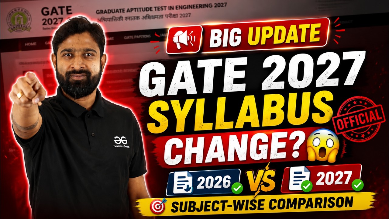 GATE 2027 Syllabus Changes Explained | Subject-wise Comparison😱