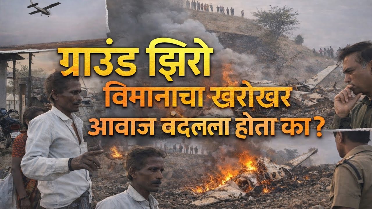 Exclusive - landing आधीच विमान झाडाच्या उंचीवर ? Baramati विमानतळ॥ शेजारी घर। तीन स्फोट। पाणी. आग 