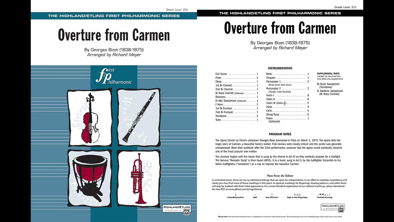 Overture from Carmen, arr. Richard Meyer – Score & Sound