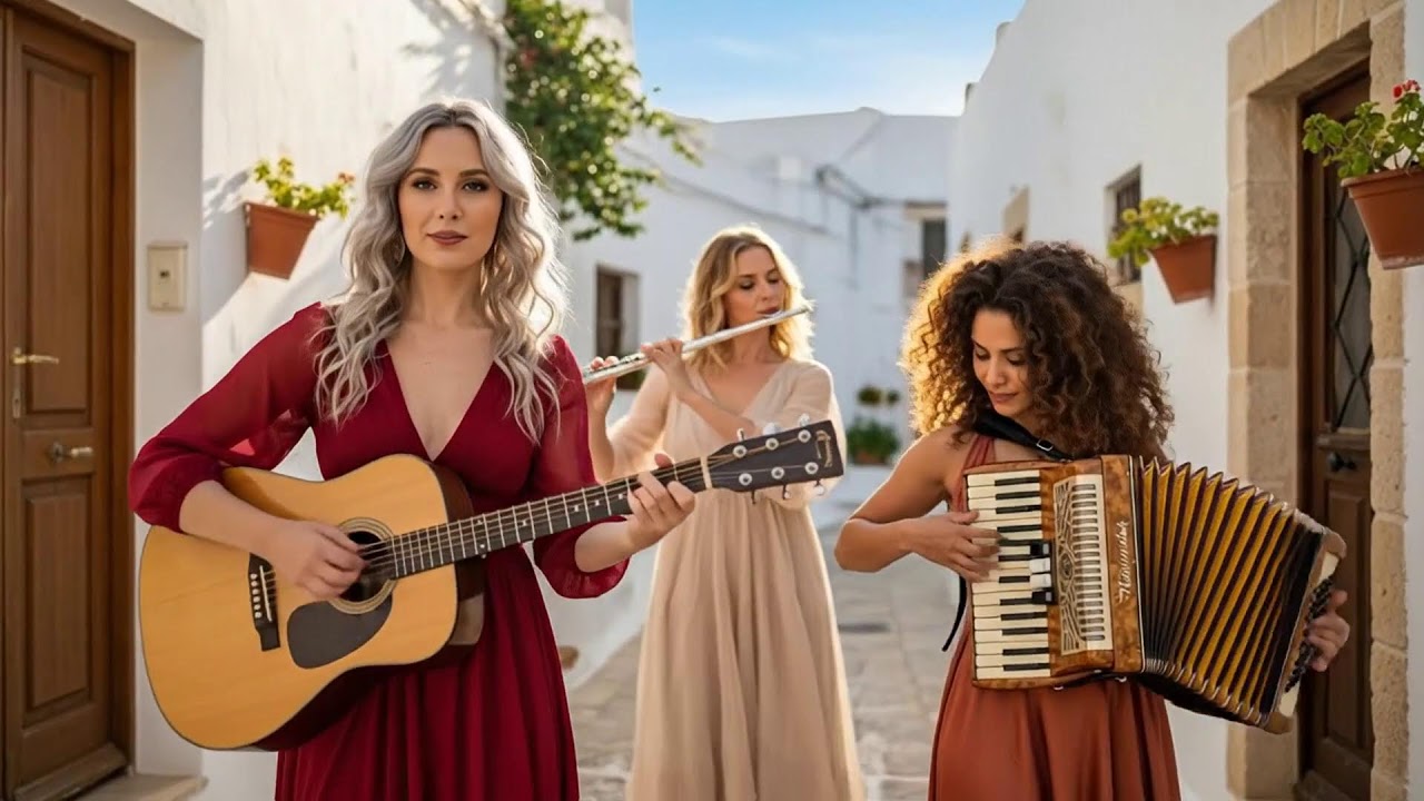 Evening Petals in Seville | Cinematic Flamenco Guitar, Sax, Accordion & Flute