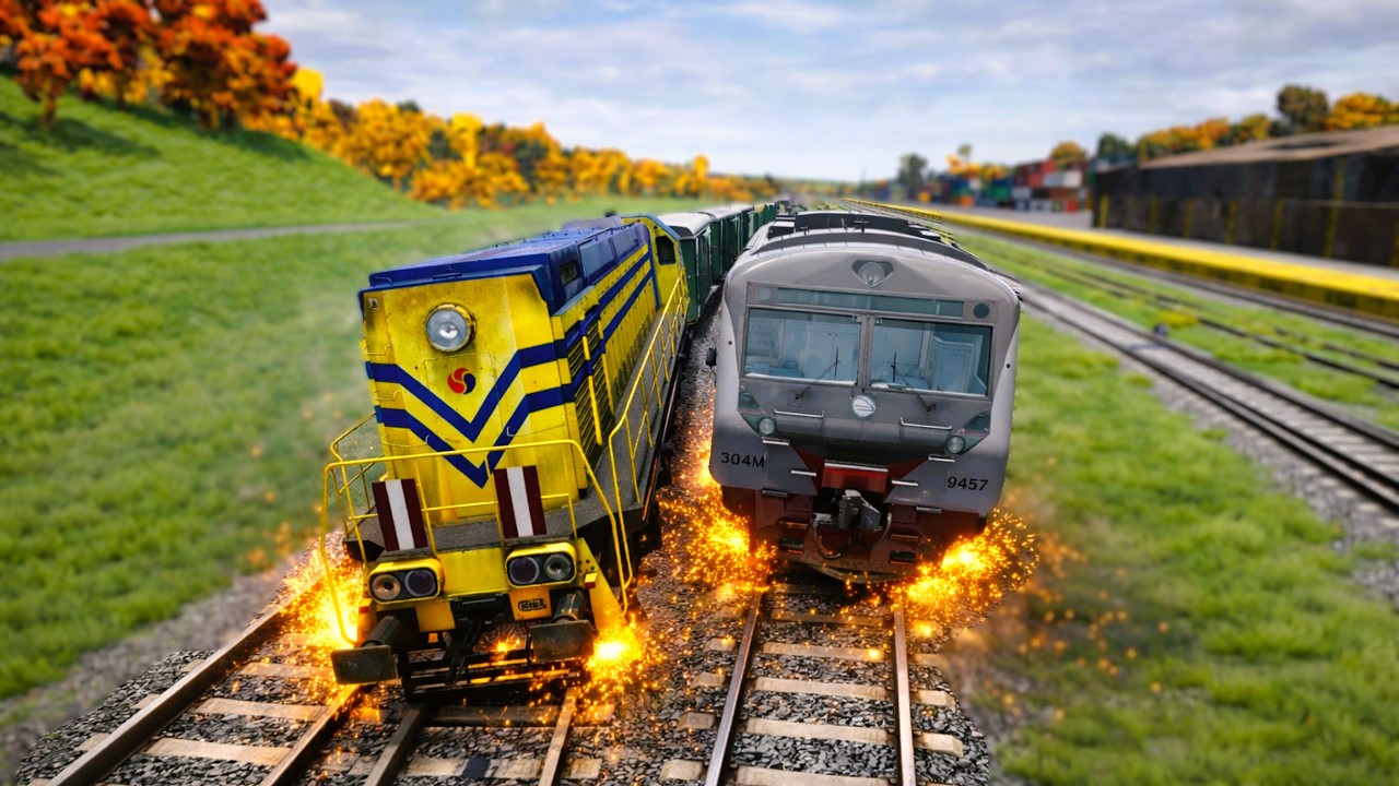 Fun Train Crashes Beamng | @beamng