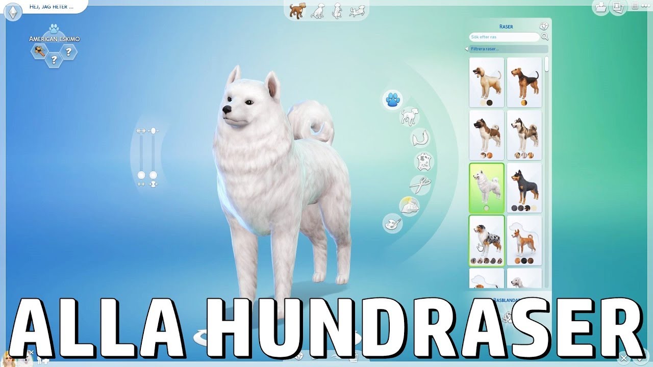 Sims 4 Hundar & Katter || Visar upp alla hundraser
