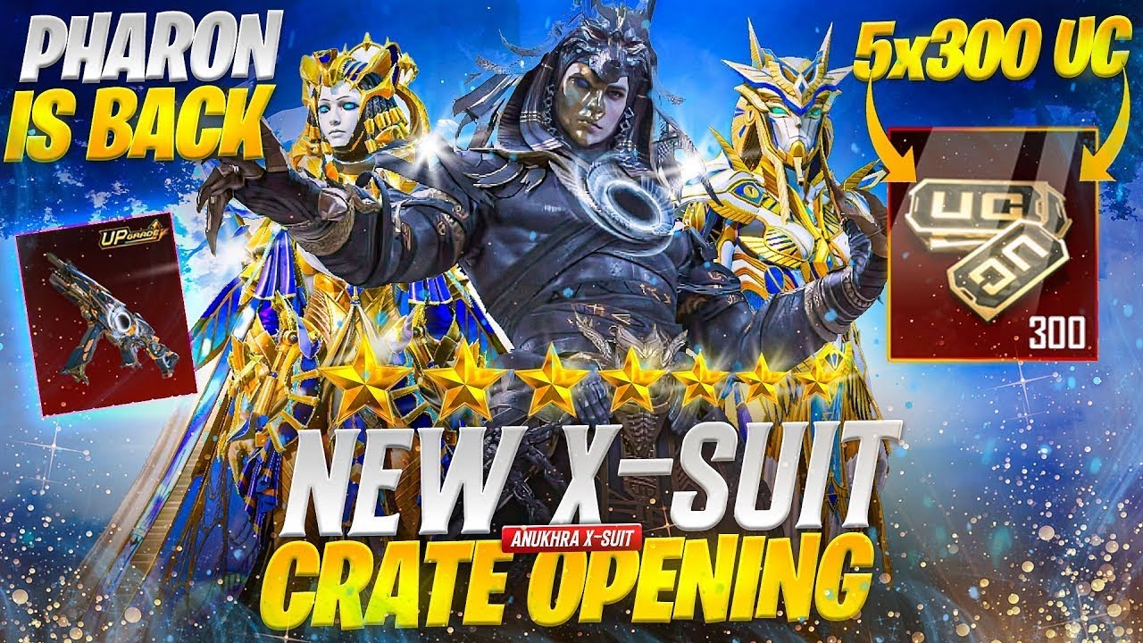 60000 UC ANUKHRA XSUIT CRATE OPENING | PHAROAH CRATE OPENING BGMI