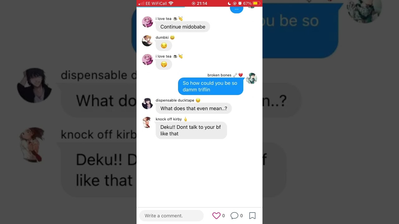 Imma dog too mha texting story lyric prank Kamideku