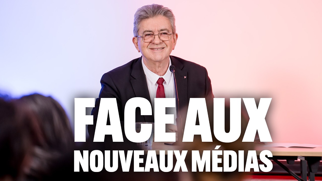 Conférence de presse de Jean-Luc Mélenchon face aux nouveaux médias