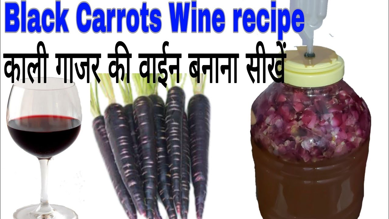 Black Carrots Wine make at home, whiskey & food recipes