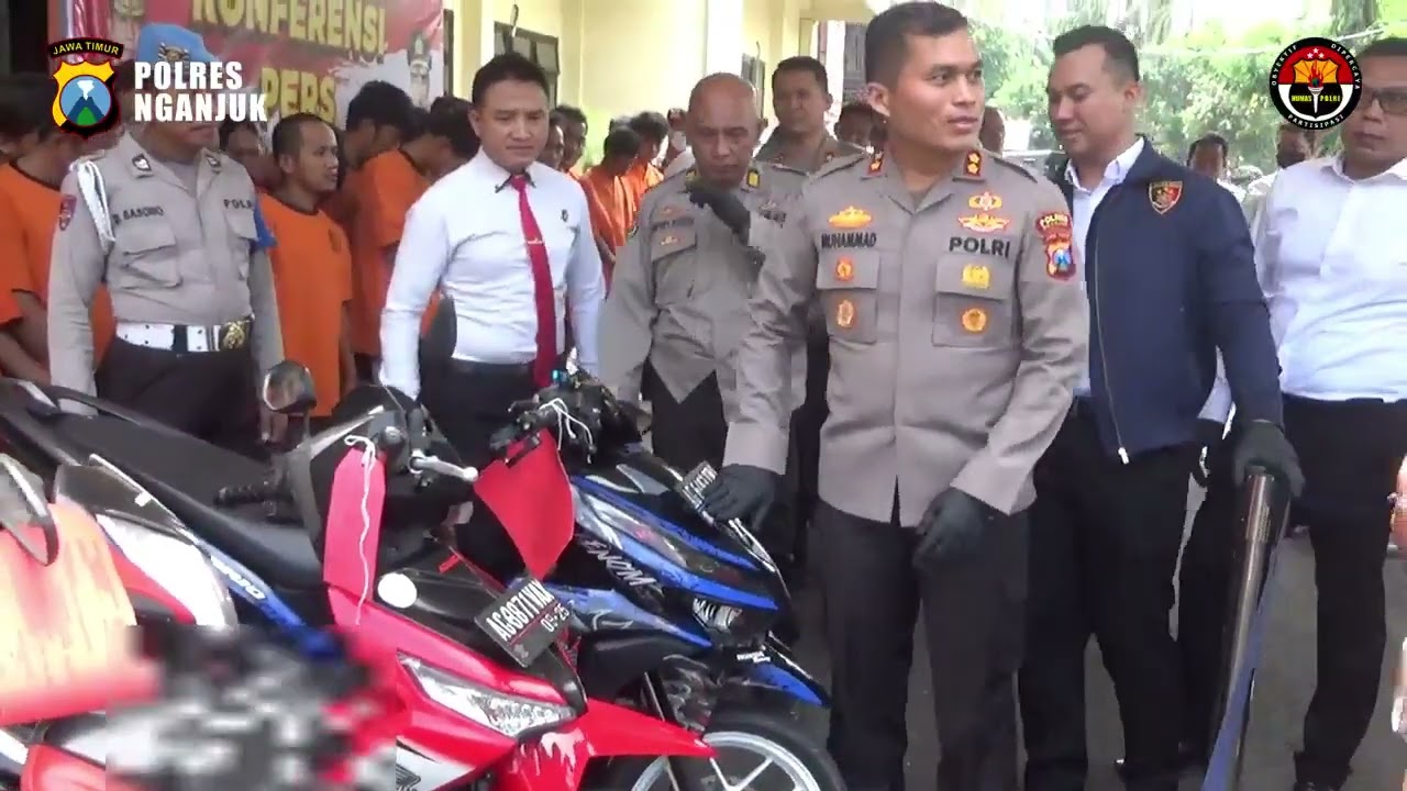 KONFERENSI PERS UNGKAP KASUS RESKRIM DAN RESNARKOBA BULAN JANUARI 2023 POLRES NGANJUK