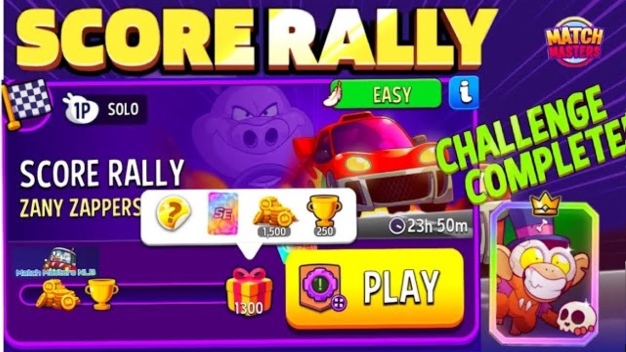 Solo Challenge Zany Zappers + Super Sized Score Rally 1300 points x3 😍🔥 MATCH MASTERS 🔥#matchmasters