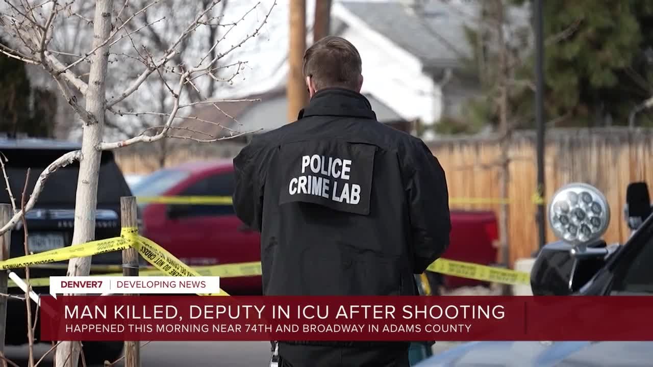 Adams County deputy shot 'multiple times' during chase remains in intensive care, Sheriff Claps says