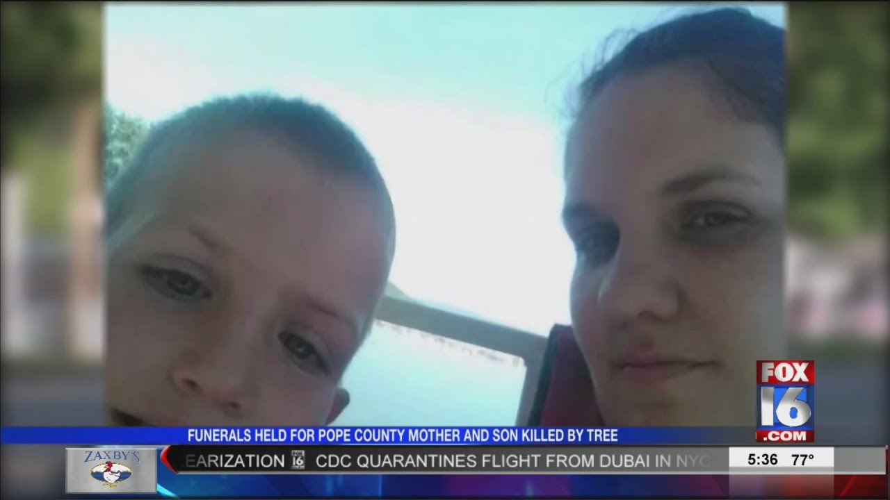 Funeral Held for Pope County Mother and Son Killed by Tree