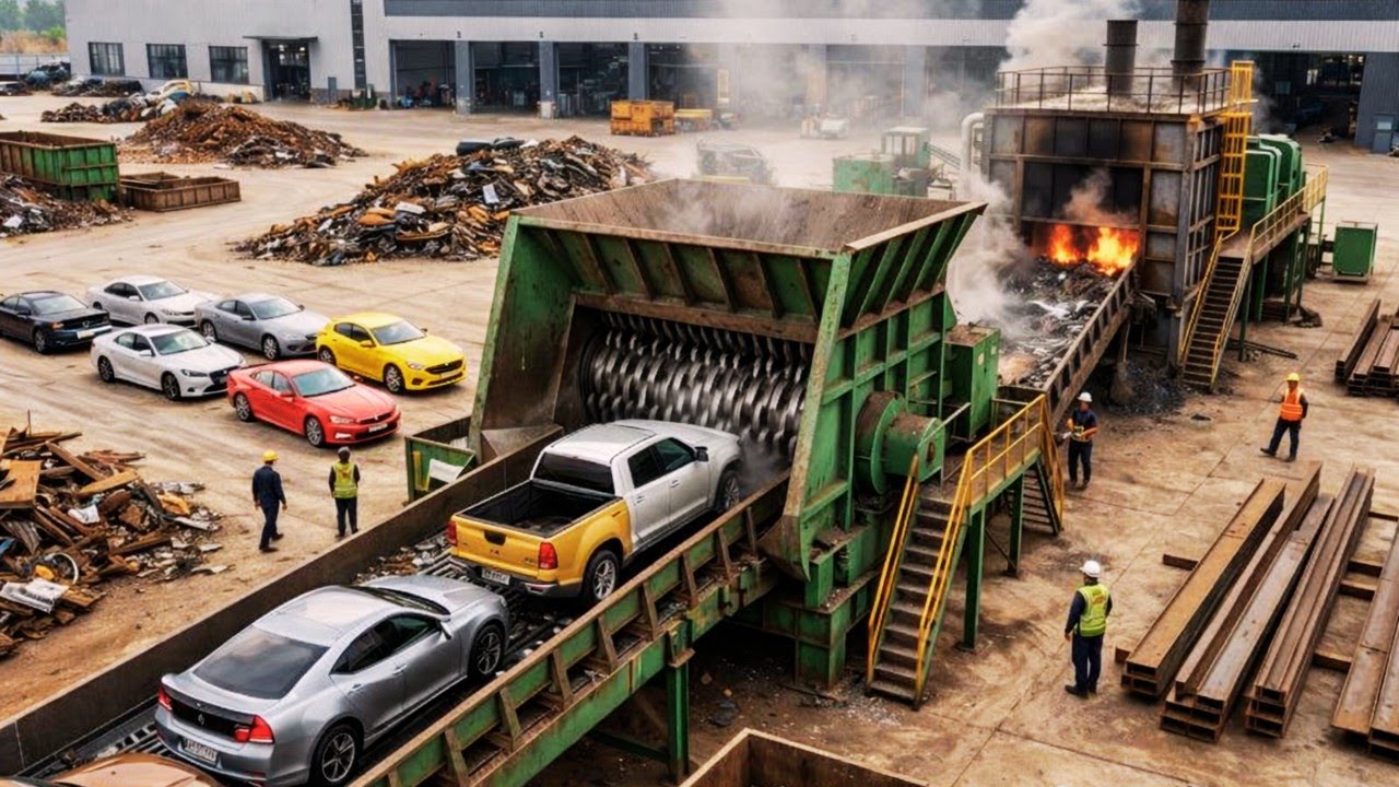 Inside the Recycling Factory: How Millions of Old Cars Become Railway Tracks
