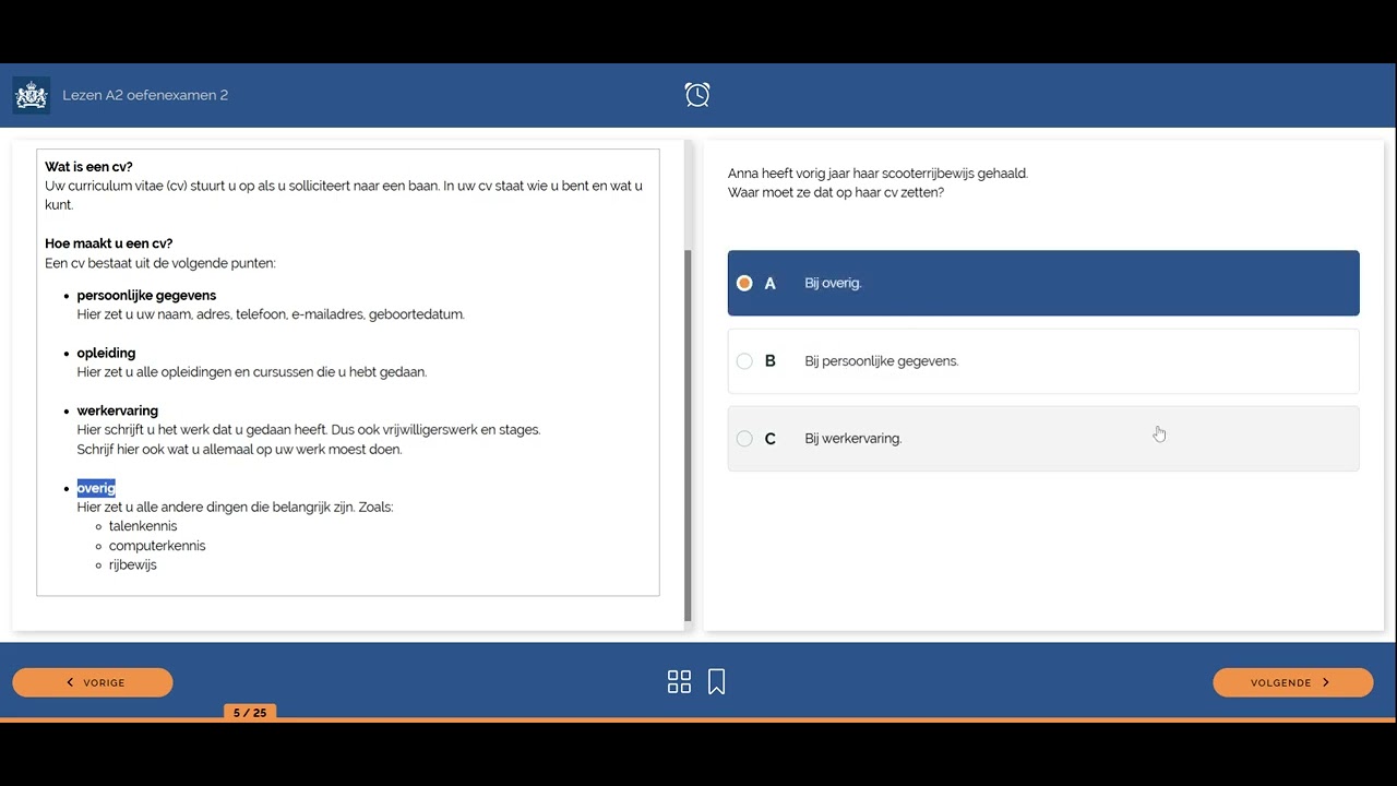 Lezen A2 oefenexamen 2 (2.1 - 2.10)
