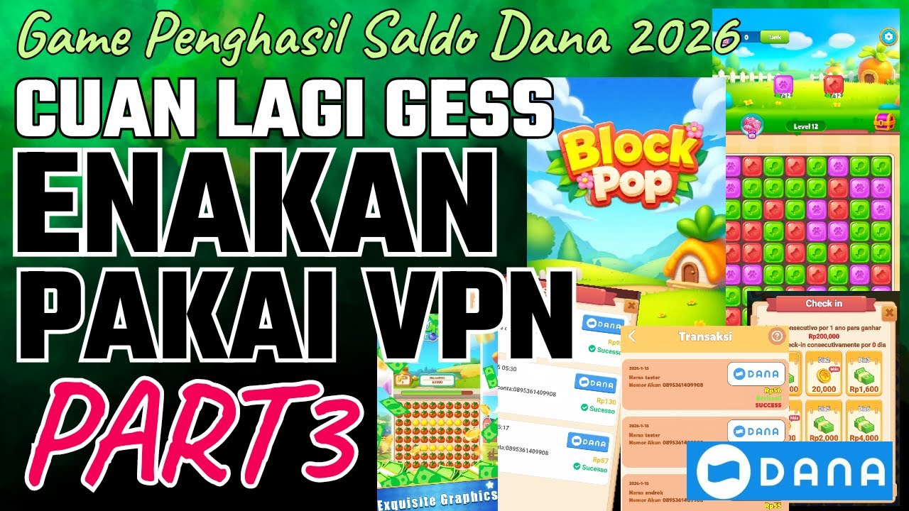 CUAN GESS!! BEBAS PAKE VPN - APLIKASI PENGHASIL SALDO DANA - GAME PENGHASIL UANG DANA 2026