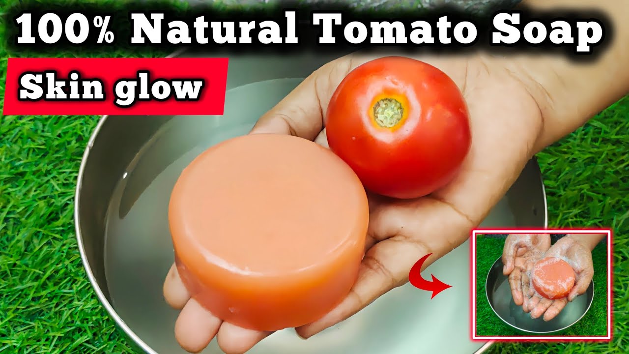 சருமம் பளபளக்க வீட்டிலேயே தக்காளி சோப் செய்முறை l Skin brightening homemade tomato soap l full body