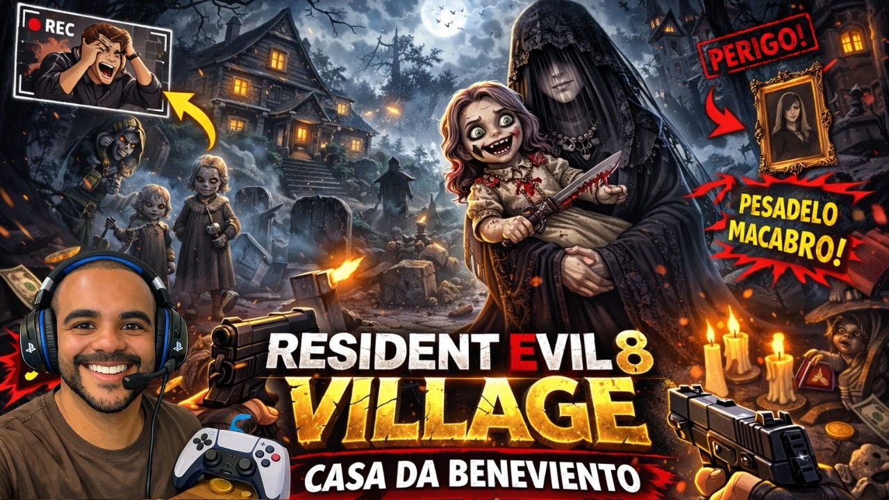 RESIDENTE EVIL 8 VILLAGE: #CAP3: A CASA ASSOMBRADA DOS BENEVIENTOS