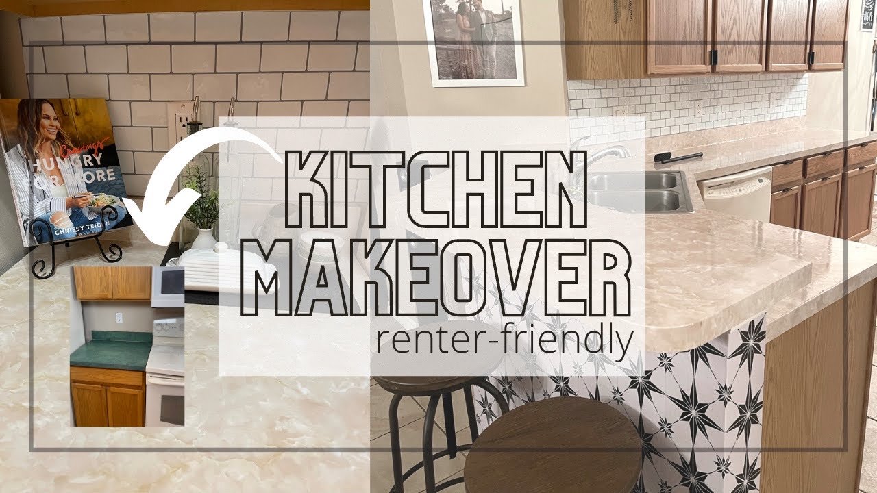 DIY RENTER FRIENDLY RENO | RENTER FRIENDLY KITCHEN RENOVATION  | KITCHEN MAKEOVER