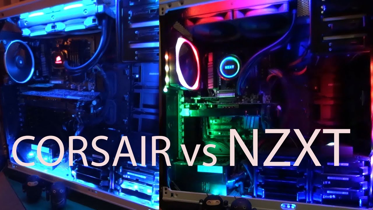 Nzxt kraken x62 Unboxing and Lighting TEST with Corsair H100i