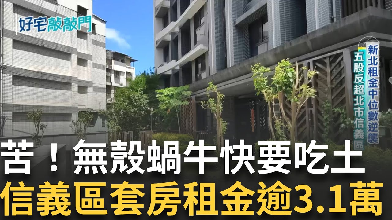買不起也租不起！台北信義區套房租金飆破3.1萬元 新北蛋白區租金中位數逆襲 五股反超北市信義區 雙北租金界線已模糊│【好宅敲敲門】20250827│三立iNEWS