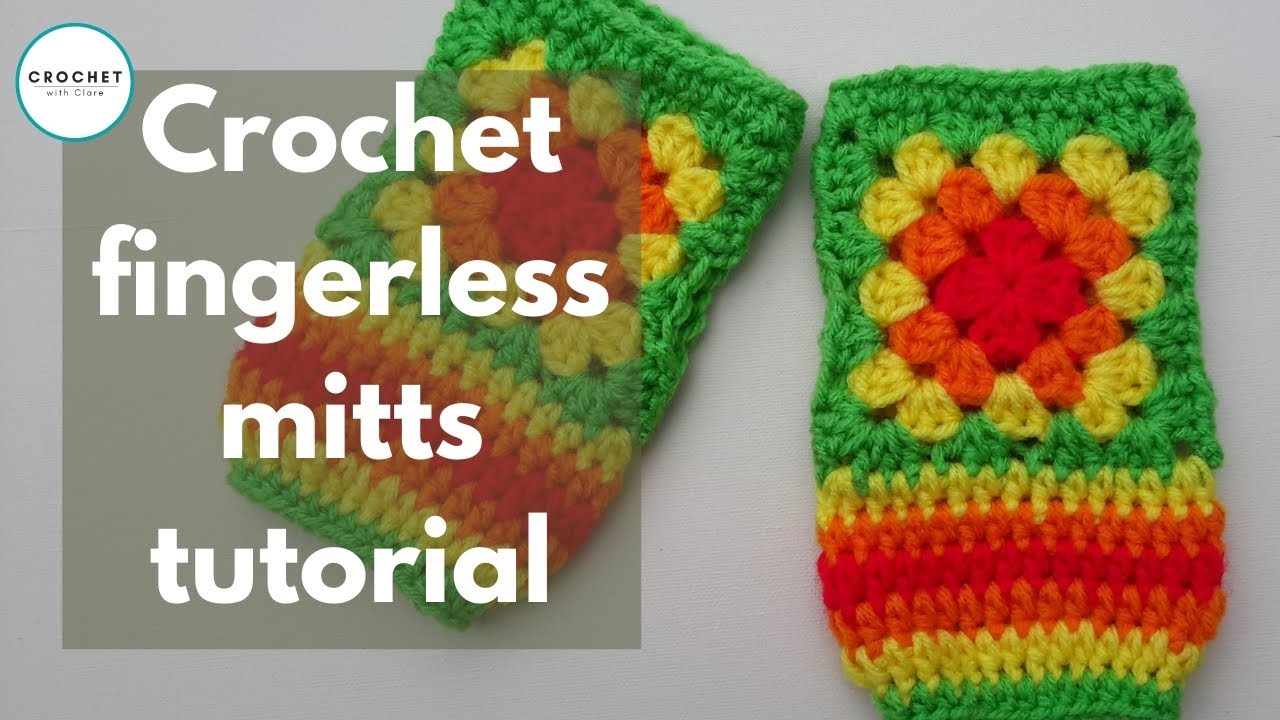 Crochet Granny Square Finger less Gloves