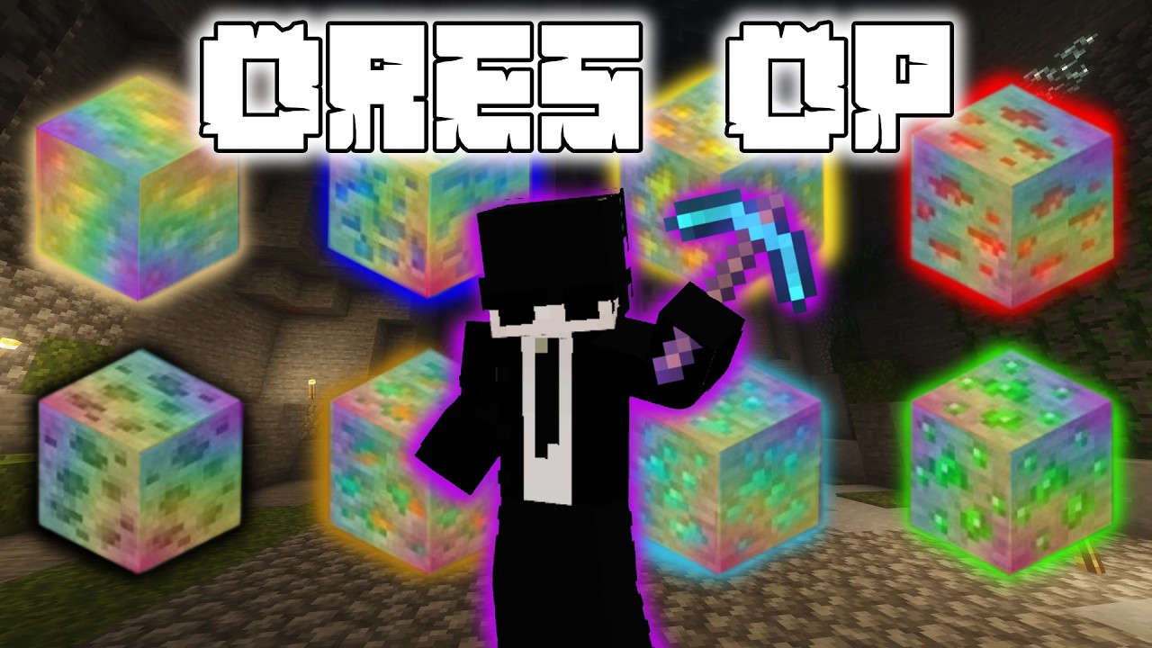 MINECRAFT pero los ORES da cosas OP
