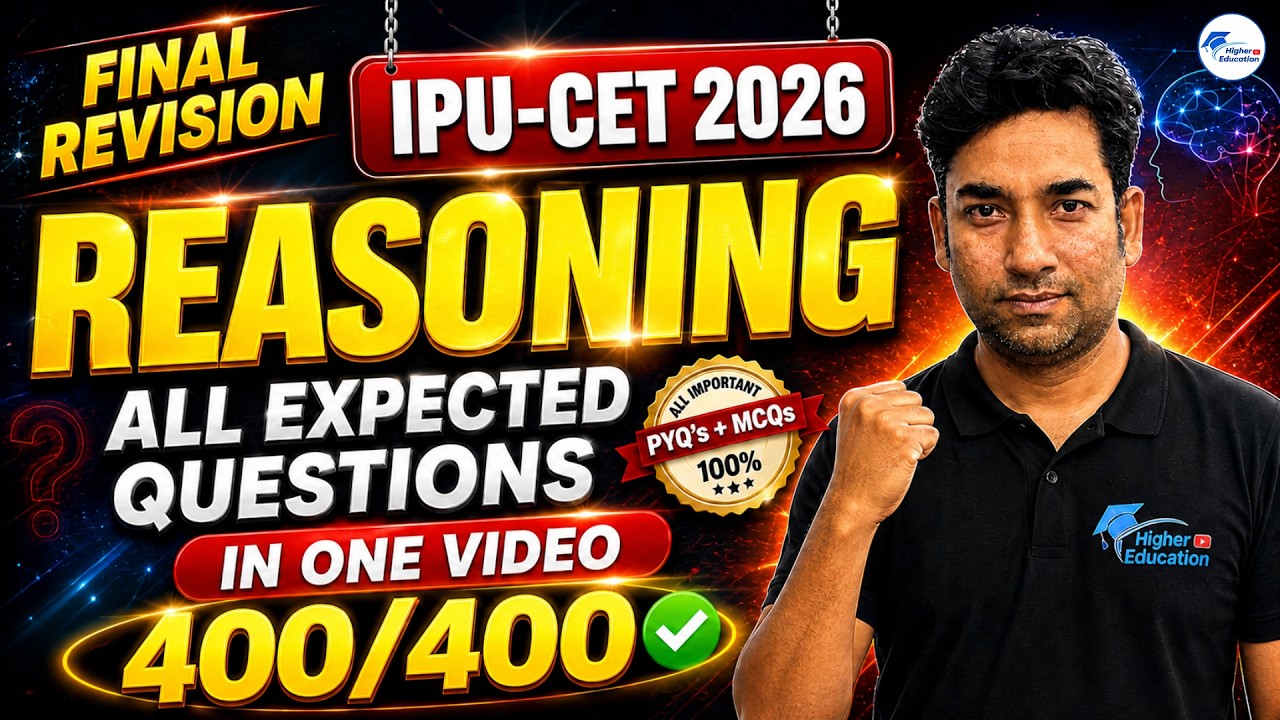 IPU CET Reasoning Marathon 🔴 Exam Me Direct Aayenge Ye Questions Part 2 #ipuniversity #cet #ipucet