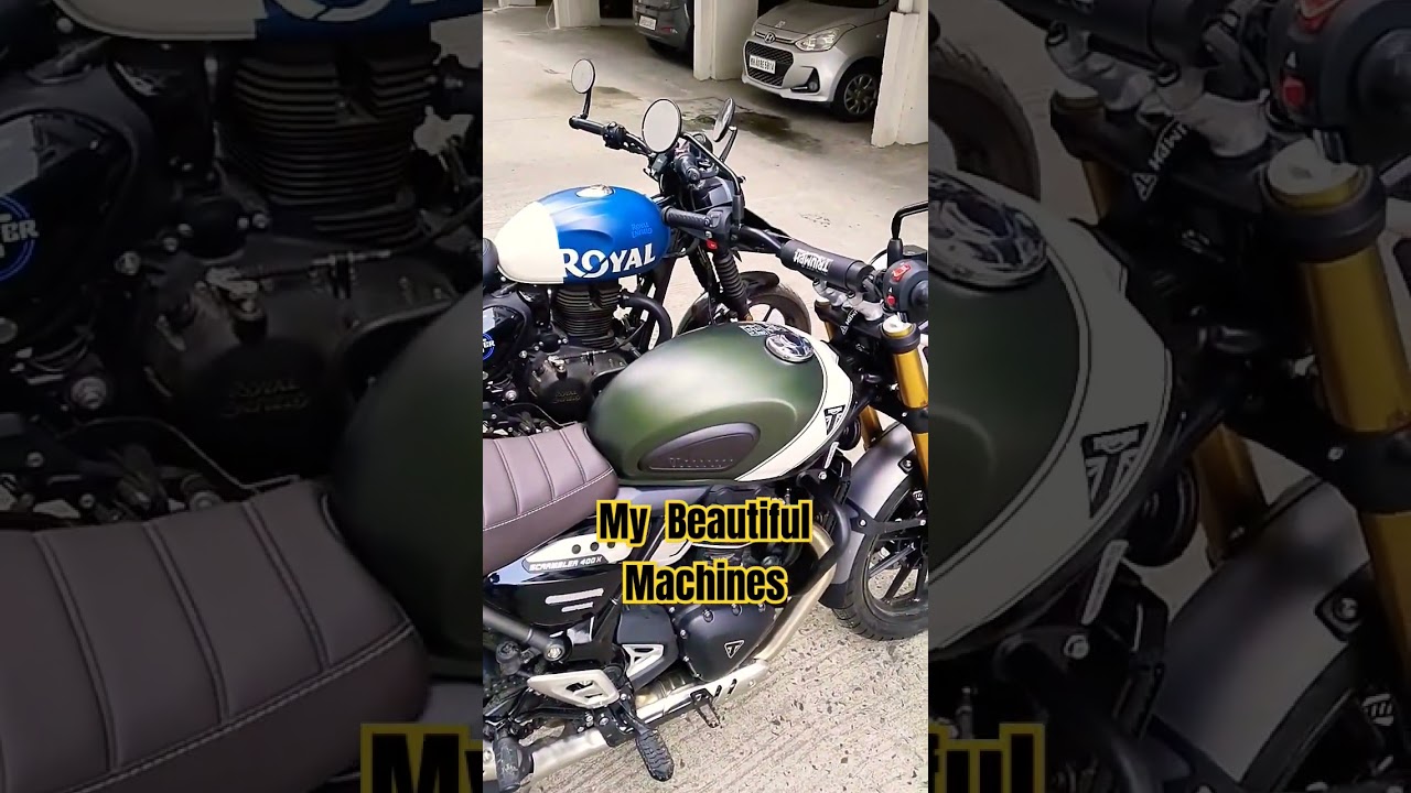 Royal Enfield Hunter 350 vs Triumph Scrambler 400 x #royalenfieldbullet #triumphscrambler400x