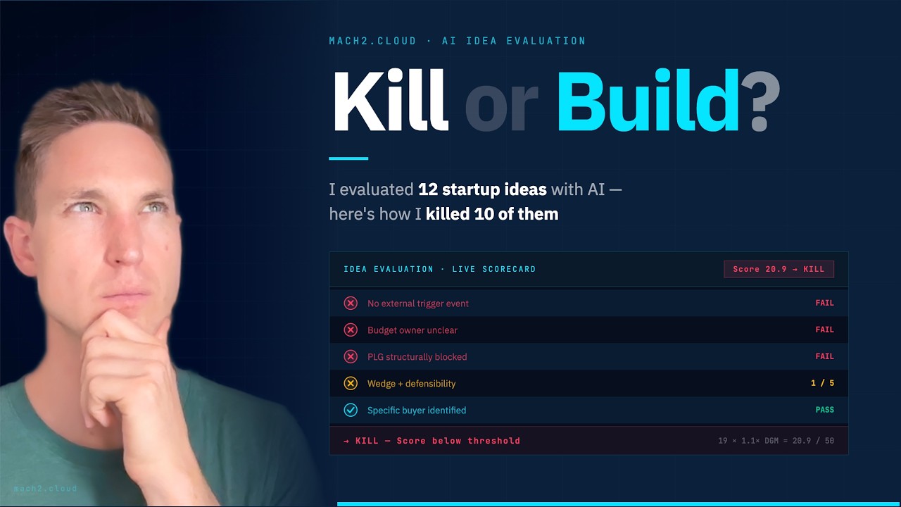 I evaluated 12 startup ideas with AI. Here's how I killed 10 of them