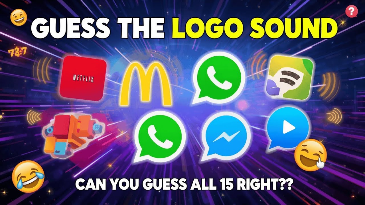 Guess the Logo Sound 🤔👀🔊 Netflix, McDonald's, TikTok, WhatsApp, Pepsi | Logo Quiz 2025