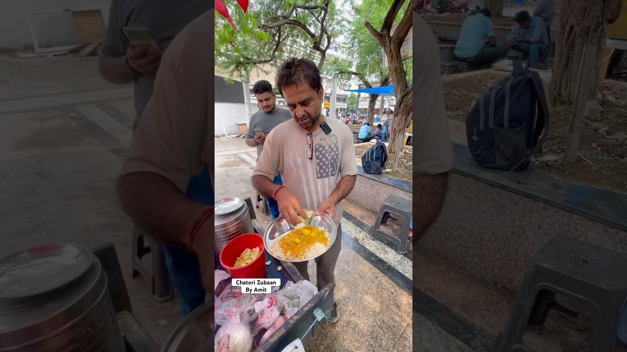 40/- in Manoj Bhai's cycle thaali's Shahi Paneer Chawal #shortsfeed #viralreels #trending