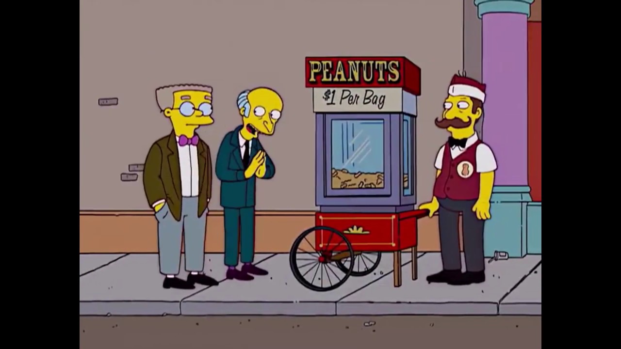 Simpsons. Mr Burns and 1000$ bill. Money is for the poor.