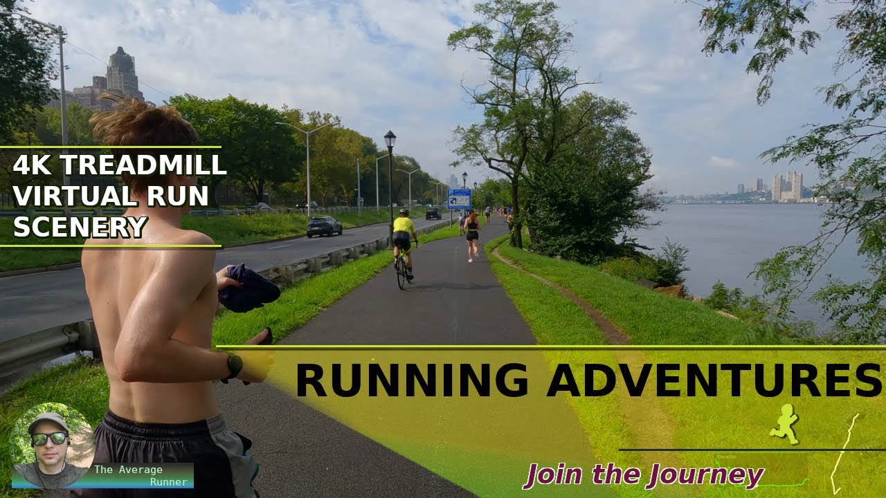 NYC Hudson River Greenway Full Virtual Run | Long Run | 4K Treadmill Scenery [304]