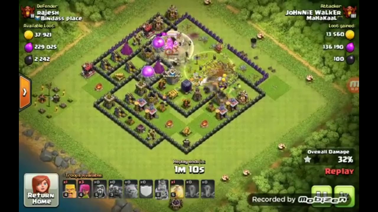 Clash Of Clan TH8 TROPHY PUSH ATTACK STRATEGY to Titan League!!