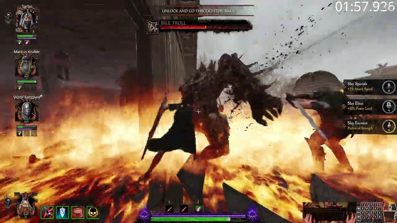 Warhammer Vermintide 2: Against the Grain Recruit All Objectives Co-op Speedrun - 4:17