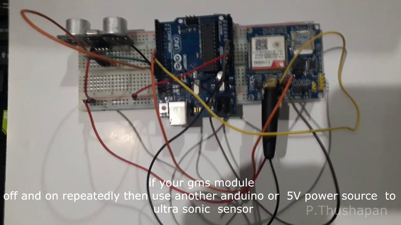 Security System Using Arduino, Ultrasonic Sensor and Gsm Module